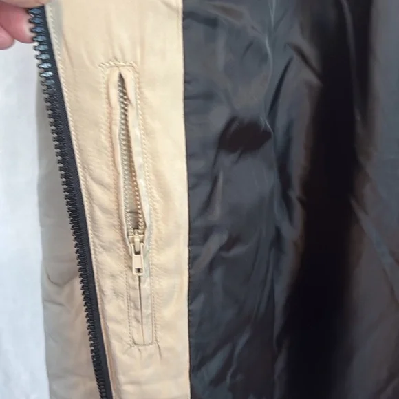 NWT L Nine West Duvet Puffer Coat Tan - Picture 12 of 16